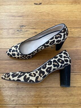 Leopard Print Block Heel Pumps